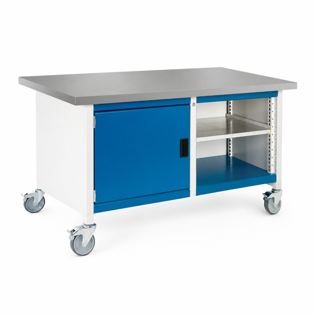 Mobile Workbench with Linoleum Worktop 840x1500x750mm