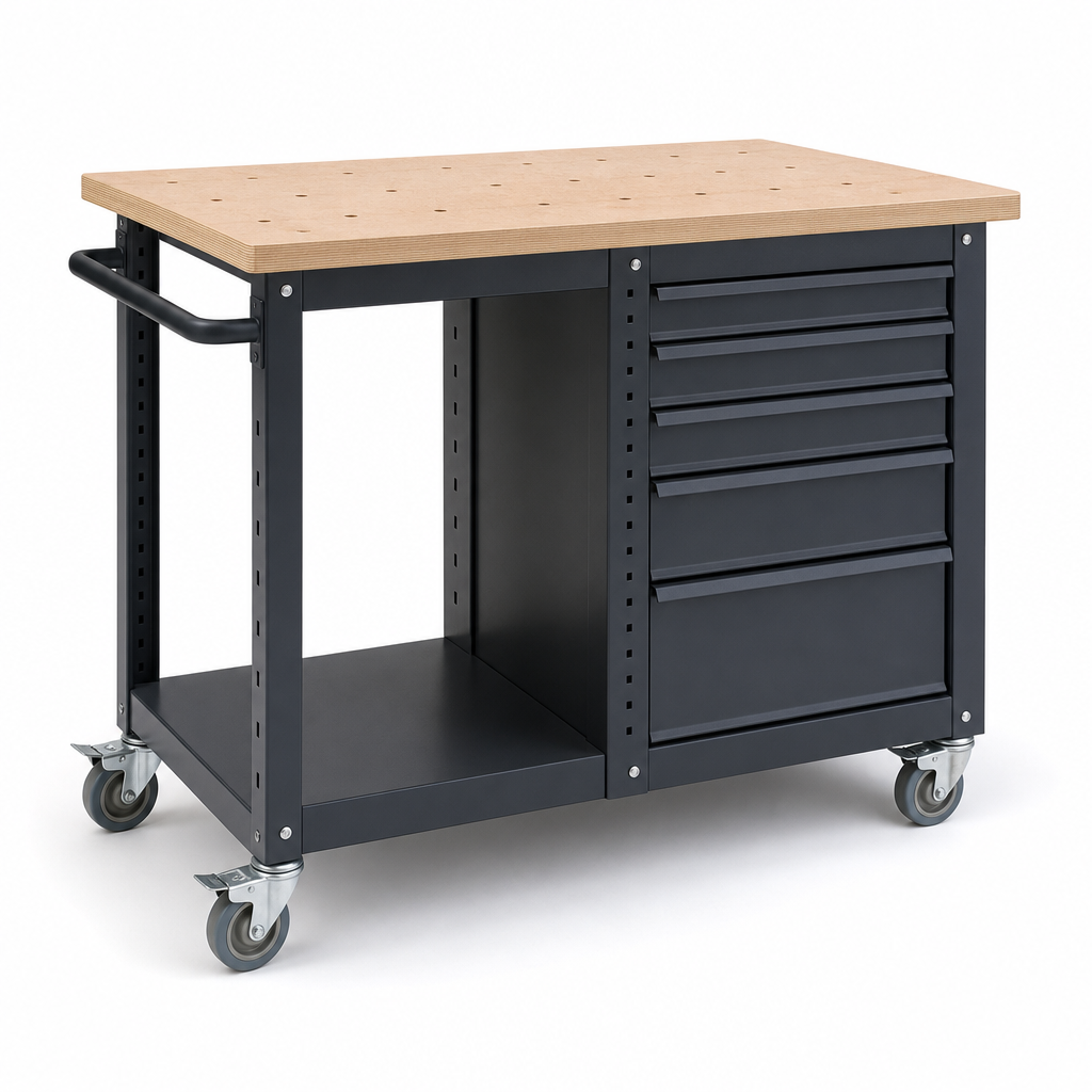 Mobile Workbench with MPX Worktop 885x1050x525mm