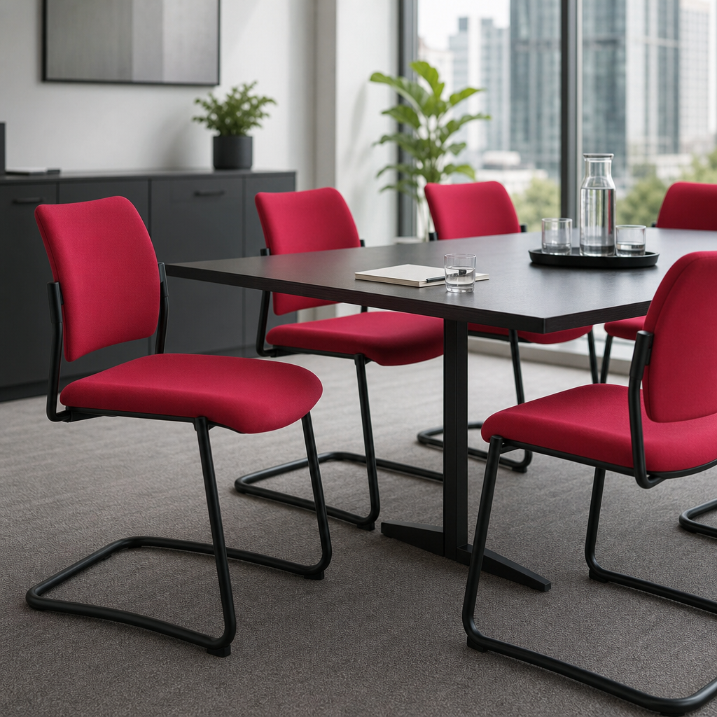 Modern Sled Base Meeting Chair