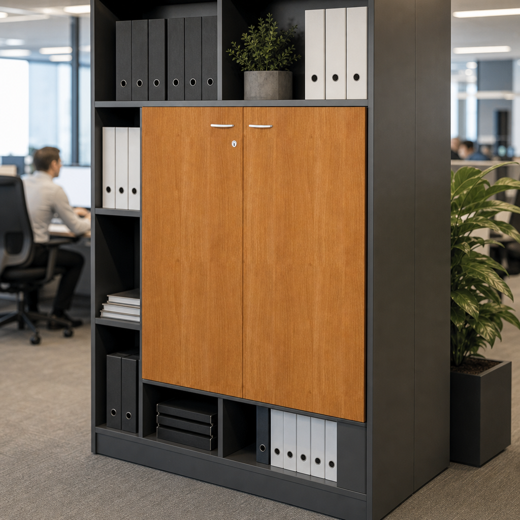 Modular Bookcase Door Accessory in Alder Finish