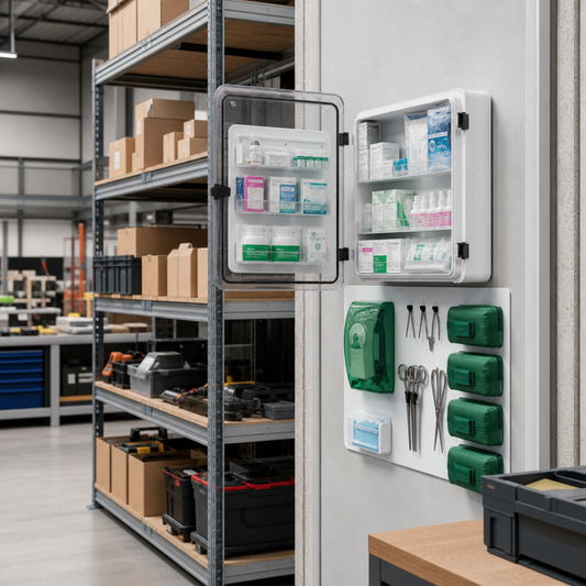 Modular First Aid Kit and Shadow Board for 5S Workplaces