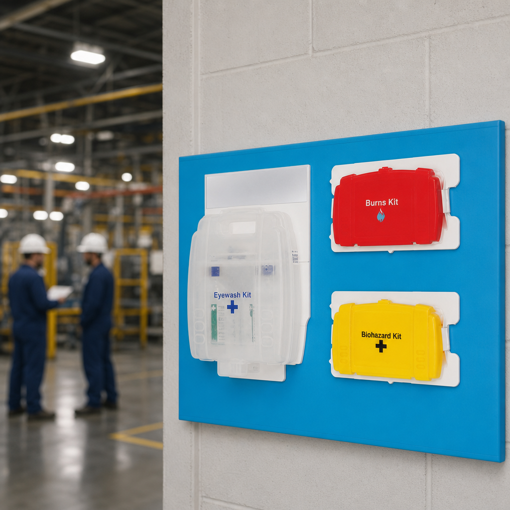 Modular First Aid Kit and Shadow Board for 5S Workplaces