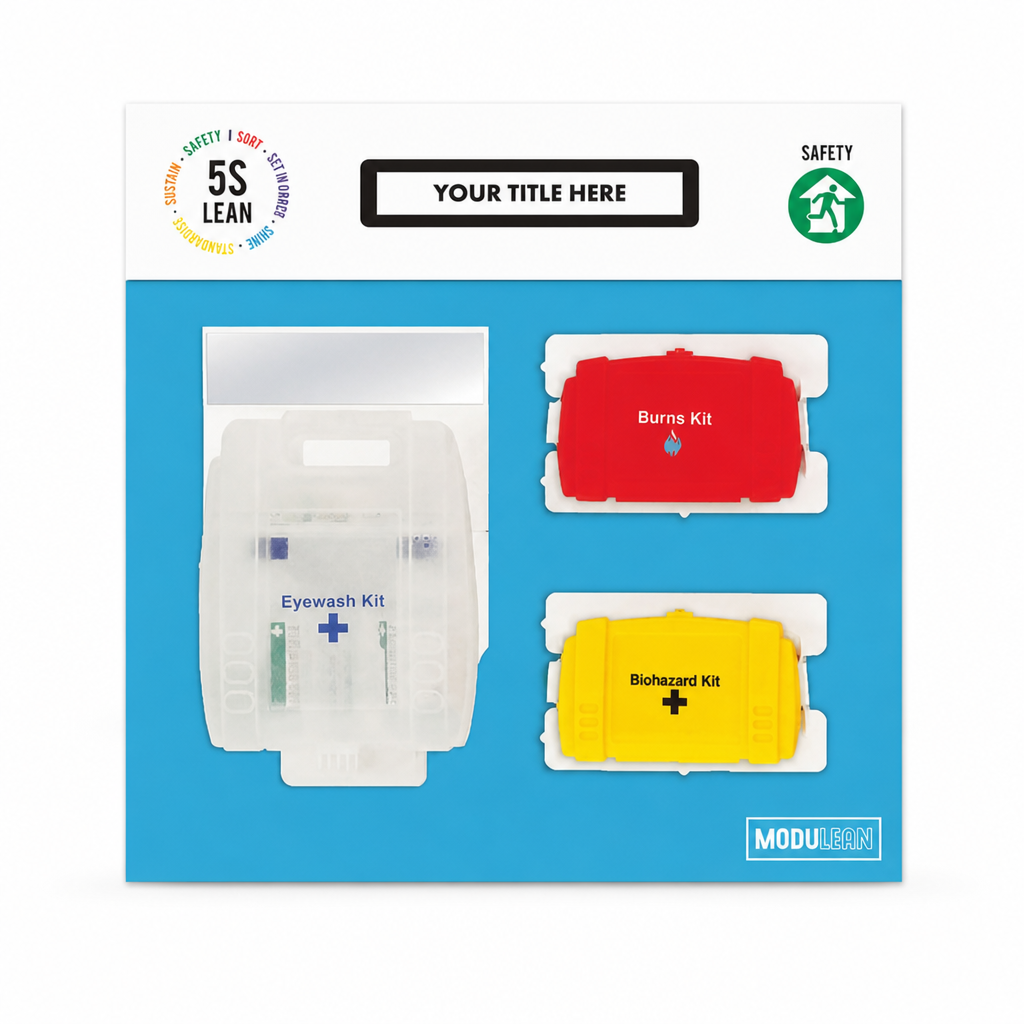 Modular First Aid Kit and Shadow Board for 5S Workplaces