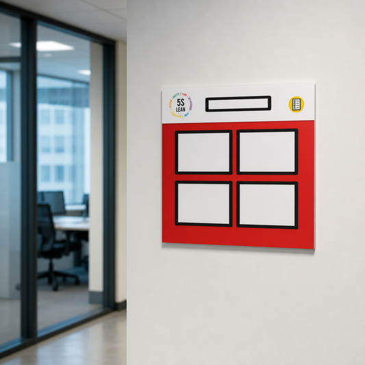 Modular Notice Board with 4 Black A4 Frames