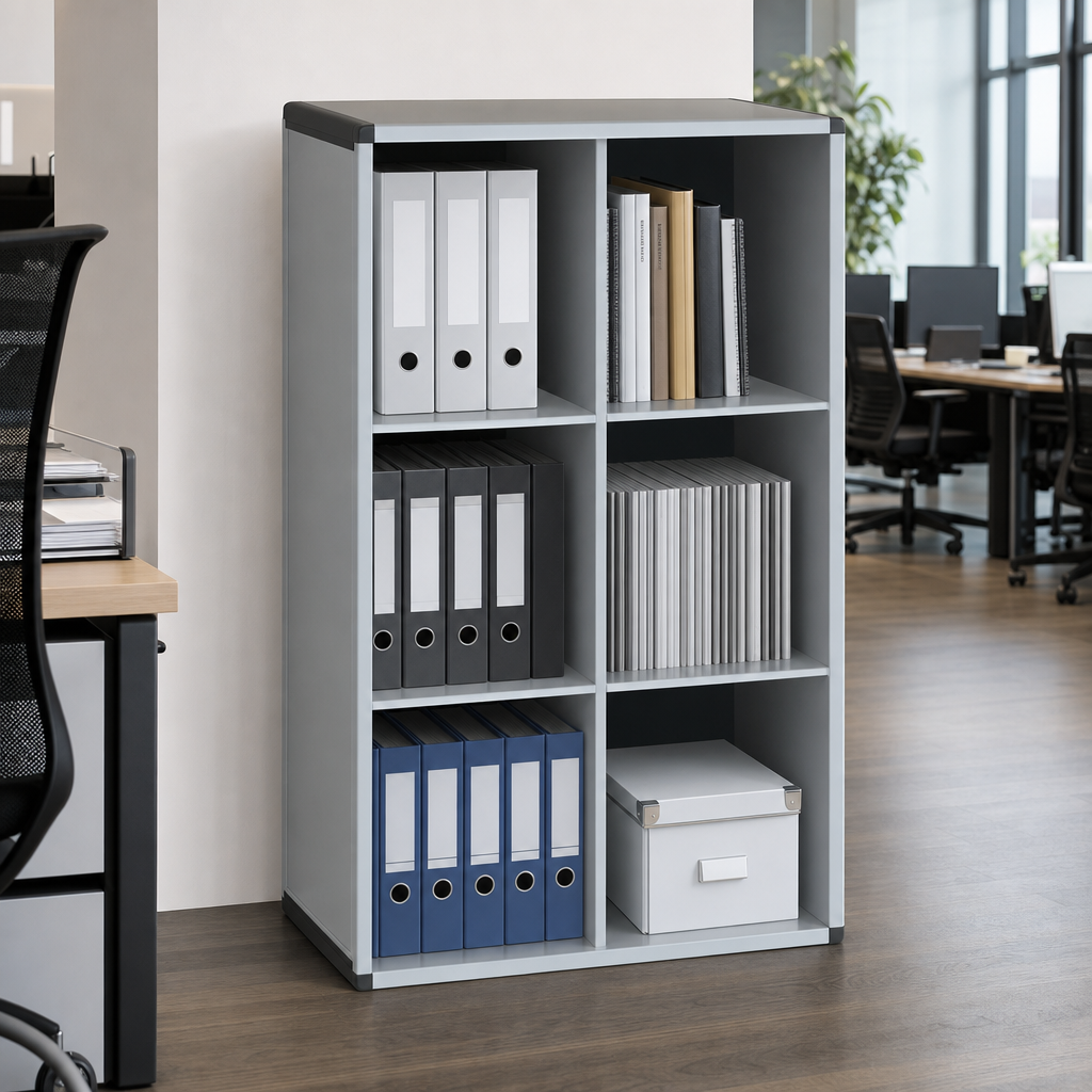 Modular Office Bookcase with Storage Boxes