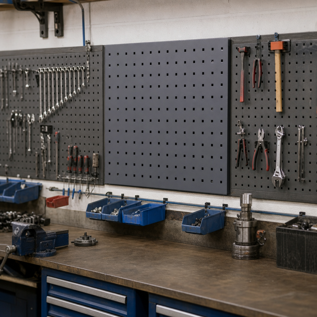 Modular Perforated Tool Storage Panels
