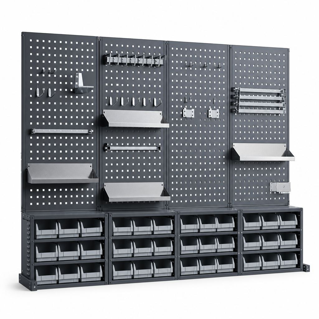 Modular Perforated Tool Storage Panels