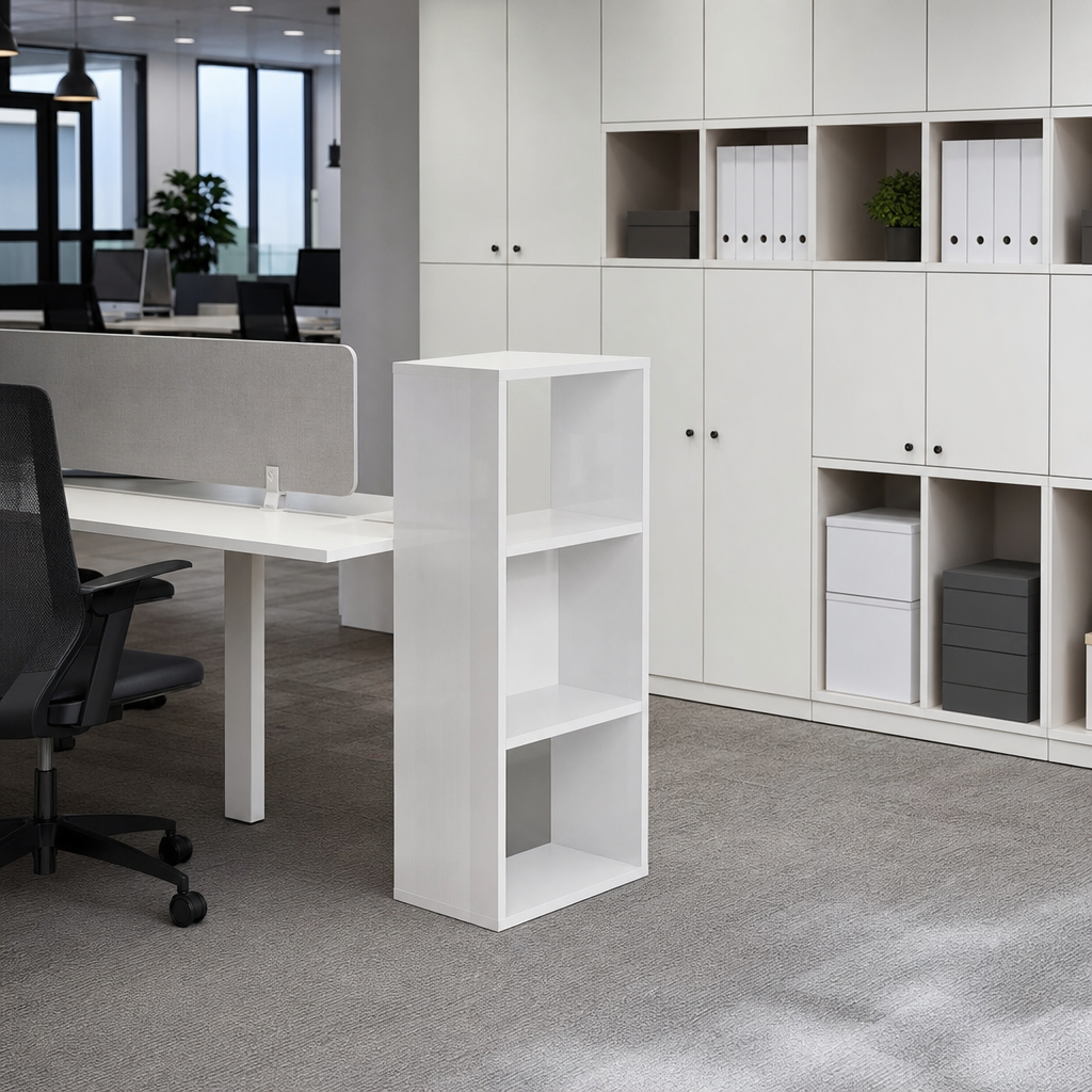 Modular White Office Storage Cube Cabinet