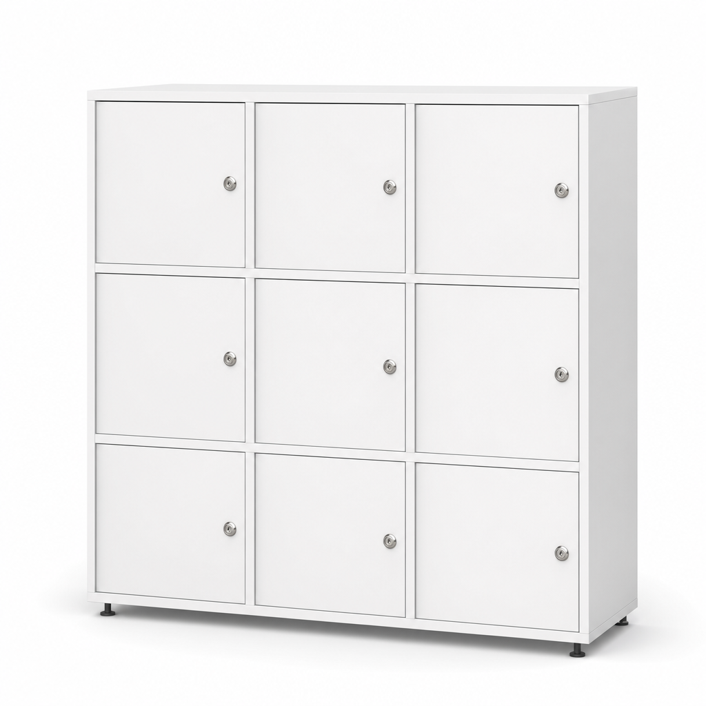 Modular White Office Storage Cube Cabinet