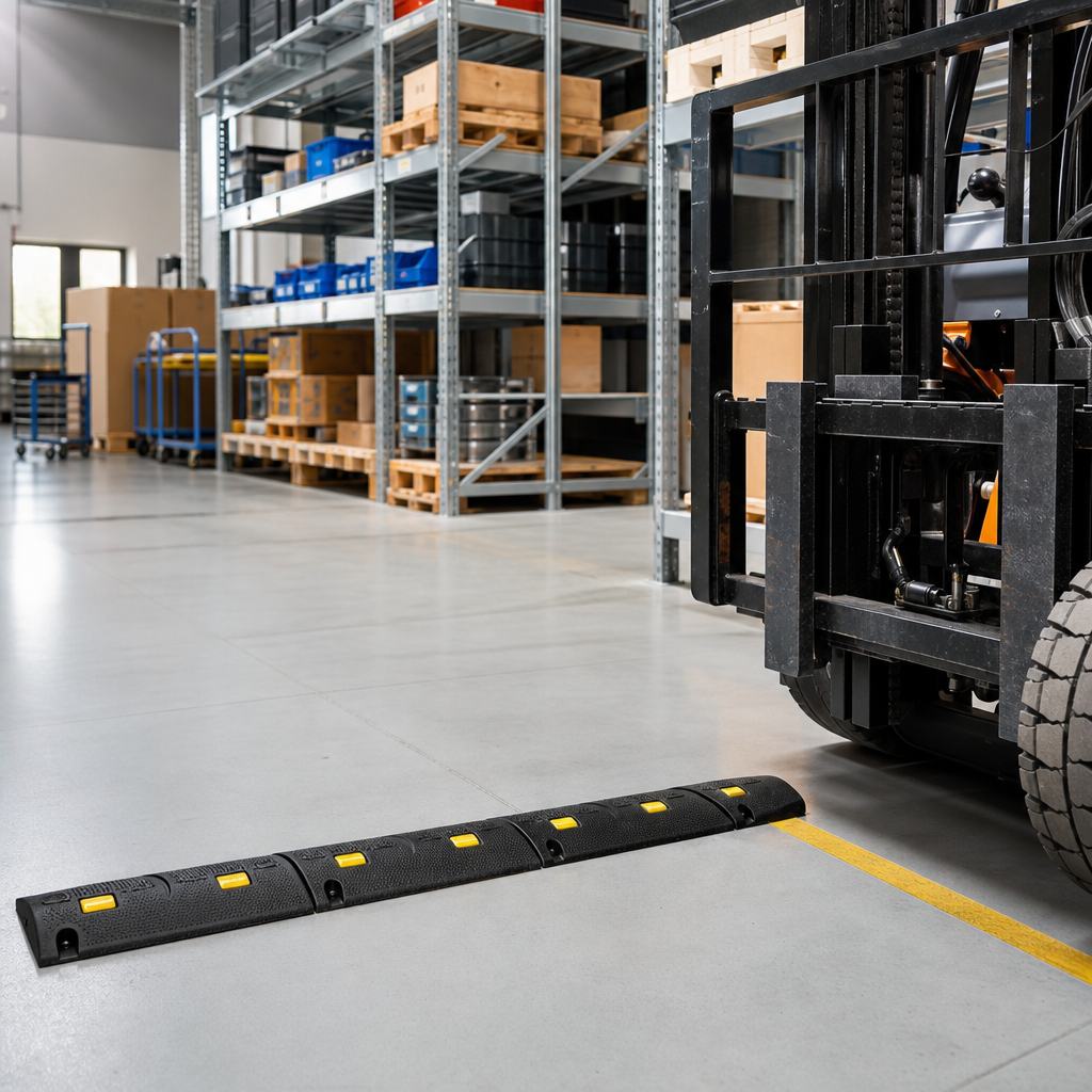 Monobloc Rubber Speed Bump, 20 Tonne Capacity