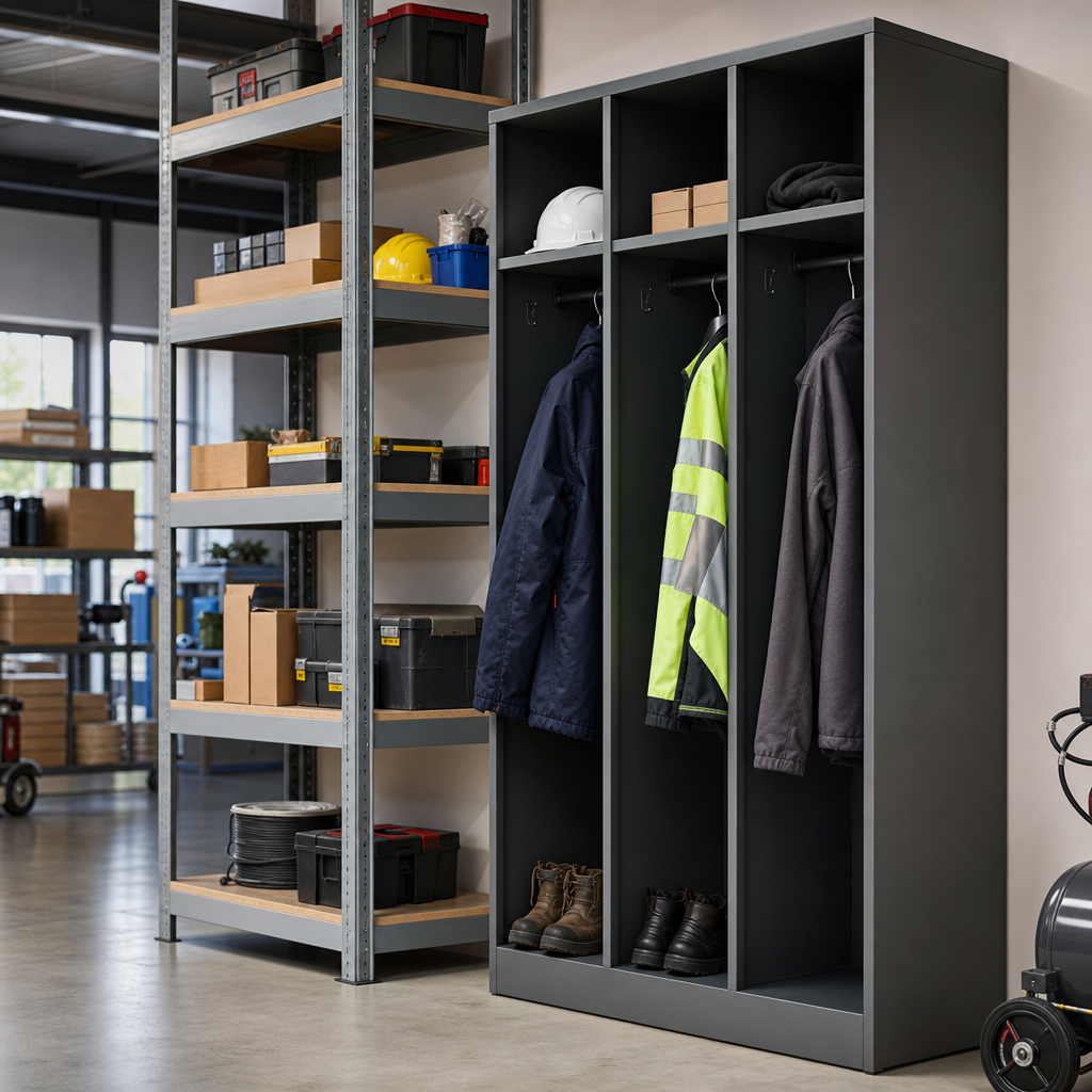 Multi-Compartment Locker with Hanging Rail and Base, 3 Columns