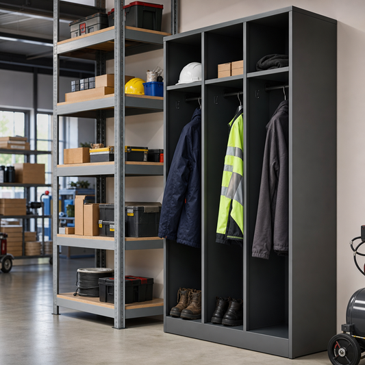 Multi-Compartment Locker with Hanging Rail and Base, 3 Columns