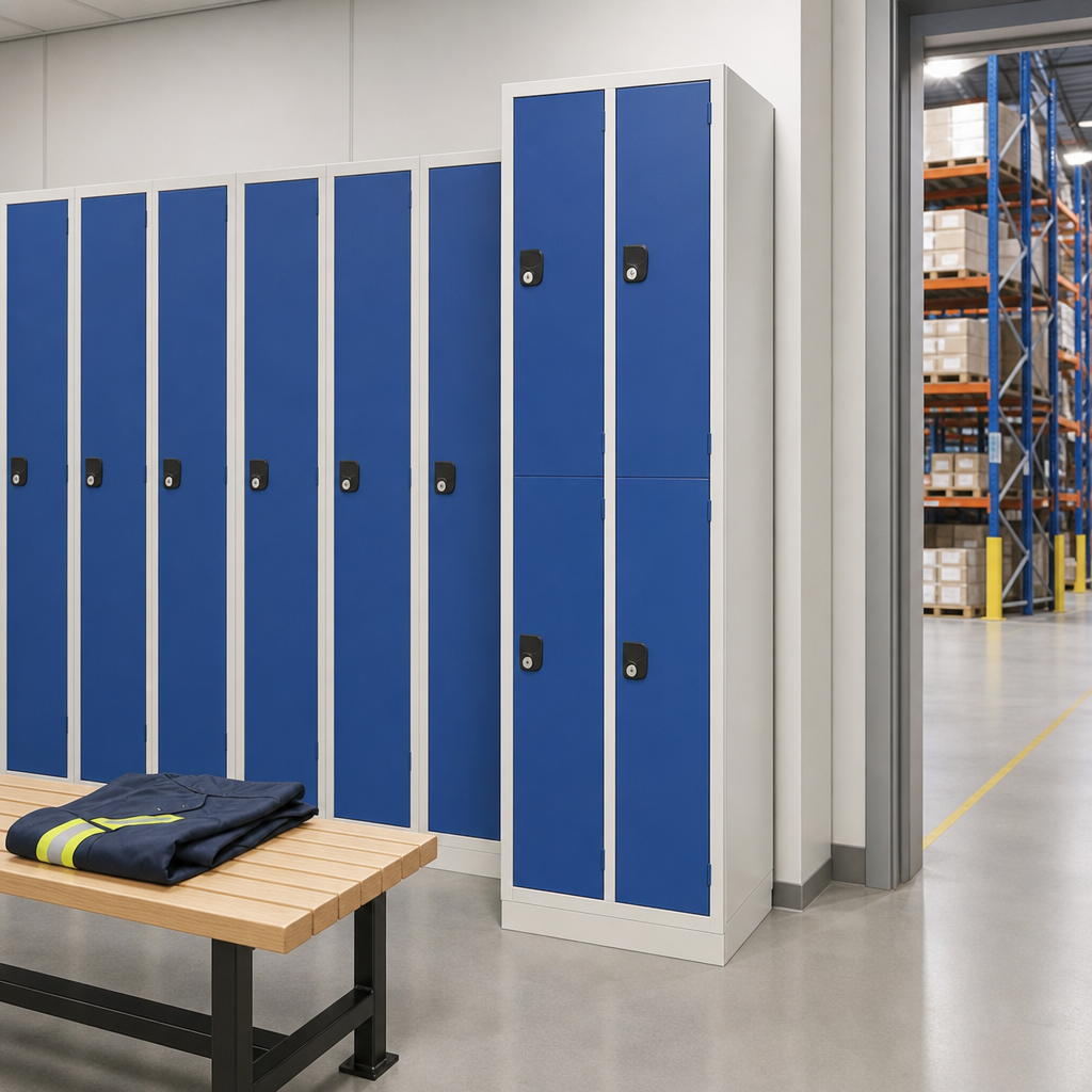 Multi-Compartment Steel Locker With 1 to 3 Columns on Plinth Base