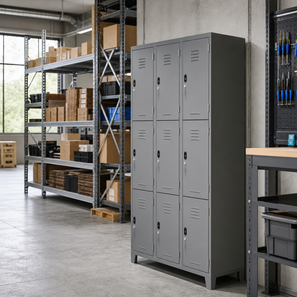 Multi-Door Steel Storage Lockers with 1-3 Columns