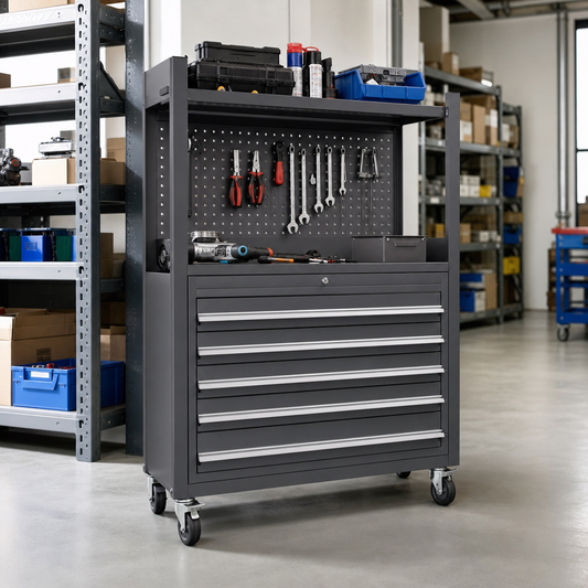 Multi-Drawer Metal Tool Cabinet with Shelf 1000x800mm