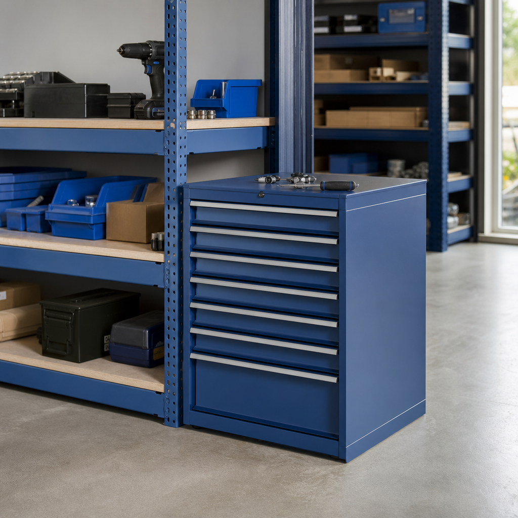 Multi Drawer Steel Tool Storage Cabinet 600h x 650w x 525d mm