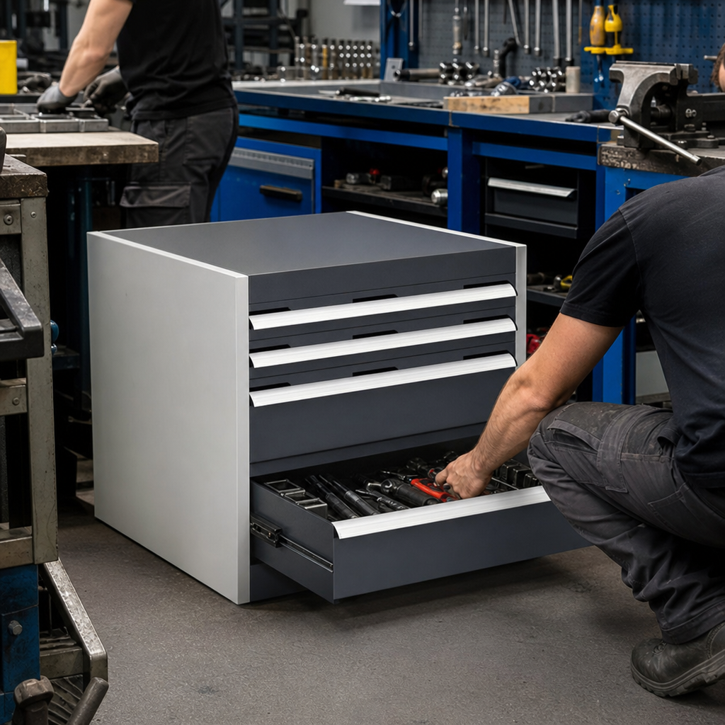 Multi Drawer Steel Tool Storage Cabinet 600h x 650w x 525d mm