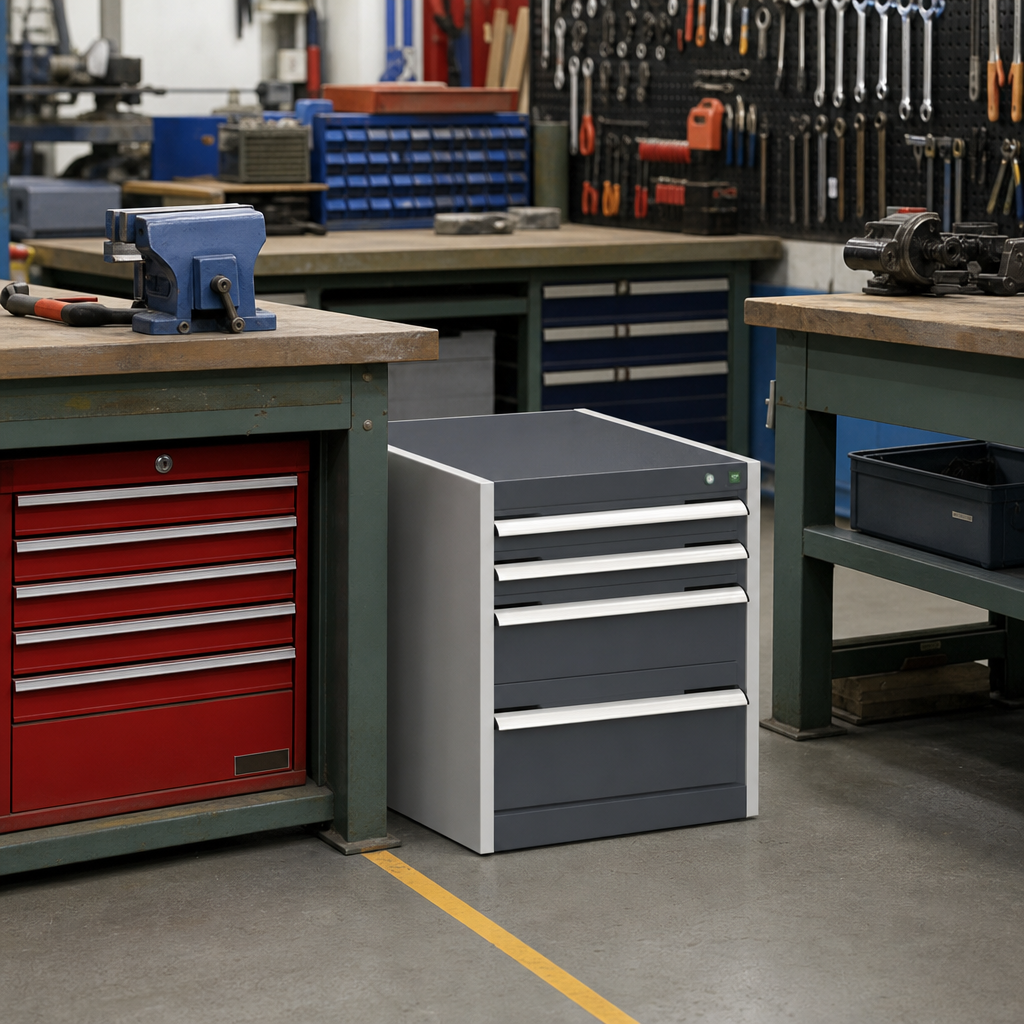 Multi Drawer Tool Storage Cabinet 600x525x525mm
