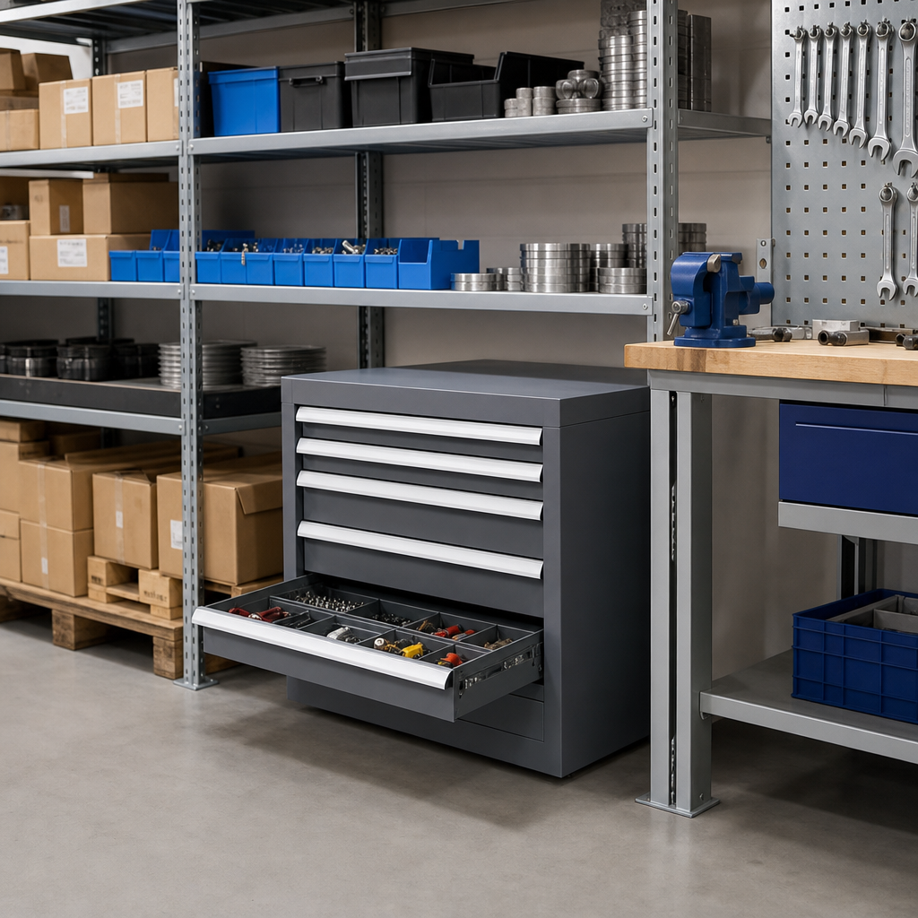 Multi Drawer Tool Storage Cabinet 800x800x525mm