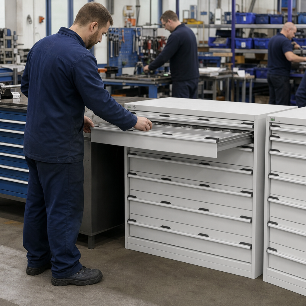 Multi Drawer Tool Storage Cabinets 1200x1050x650mm