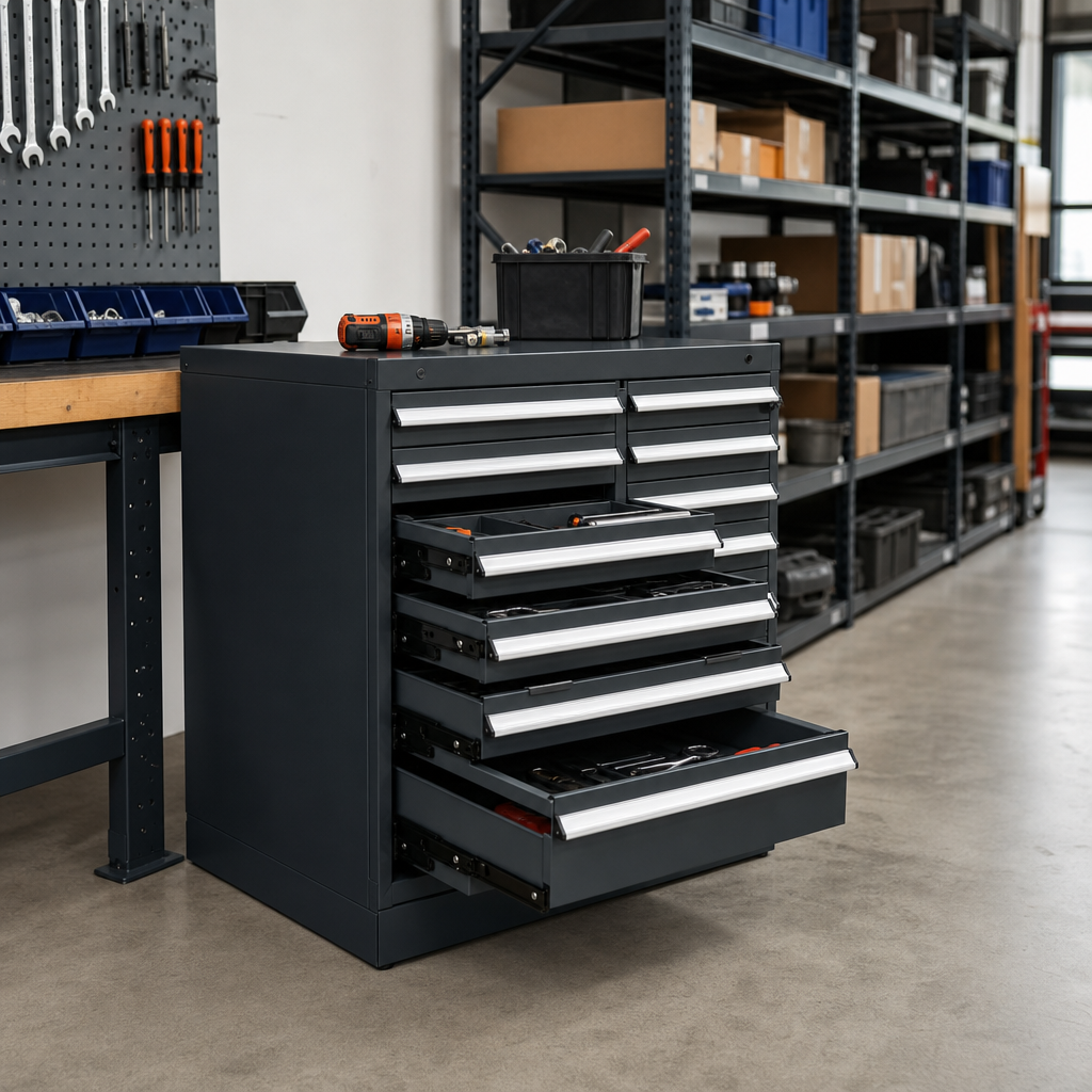 Multi Drawer Tool Storage Cabinets 900x1050x550mm