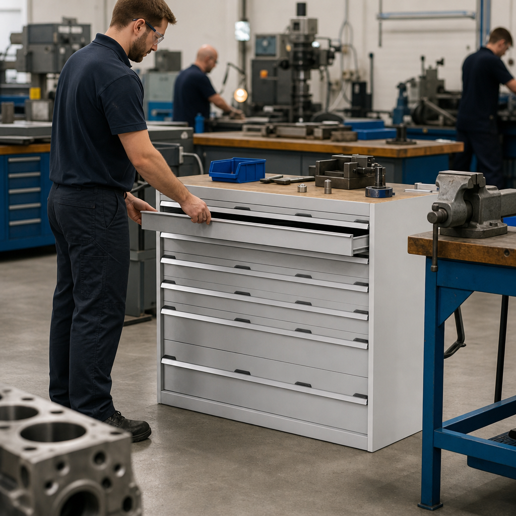 Multi Drawer Tool Storage Cabinets 900x1050x750mm