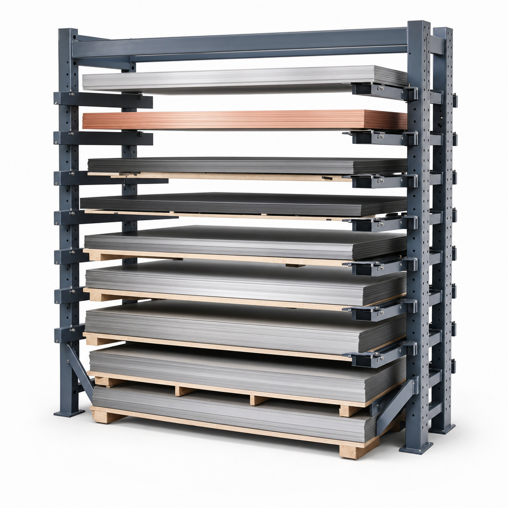 Multi Height Steel Sheet Storage Rack