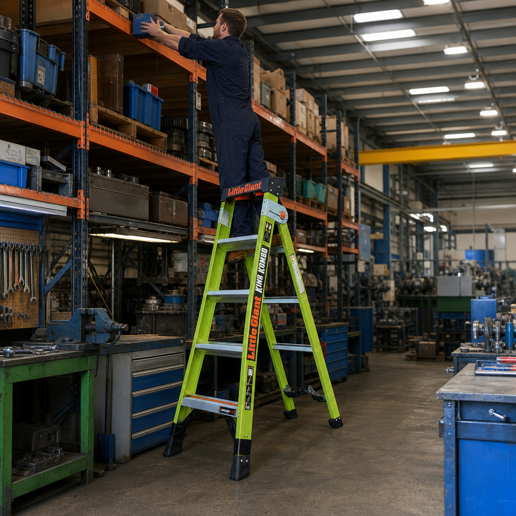 Multi-Position Extension Step Ladder with 5 to 8 Treads