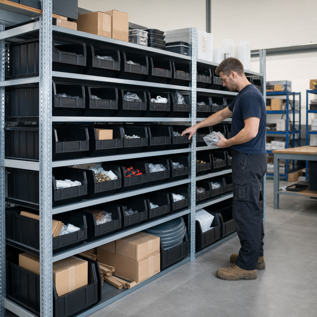 Multipack of 600mm Deep Component Storage Bins