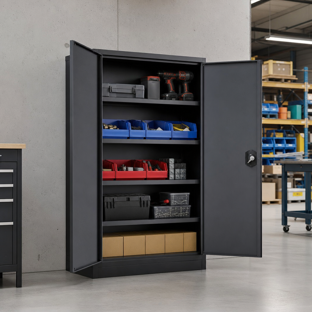 Multipurpose Metal Storage Cupboard 1060h x 1000w x 450d mm