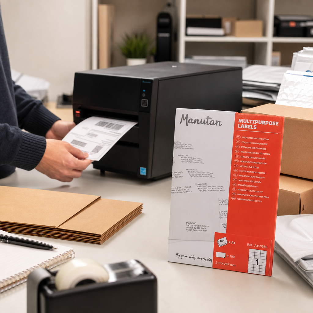 Multipurpose White Printer Labels on A4 and A5 Sheets