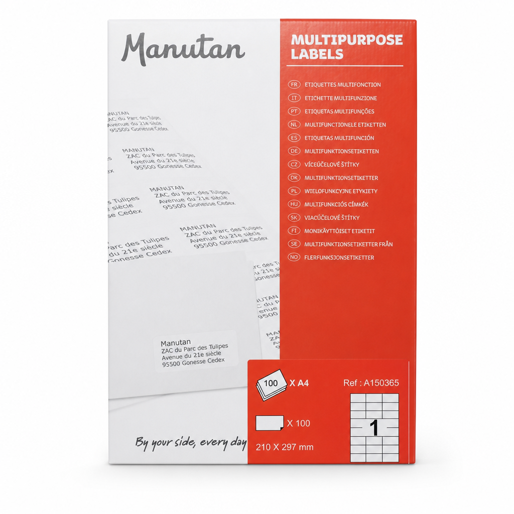 Multipurpose White Printer Labels on A4 and A5 Sheets