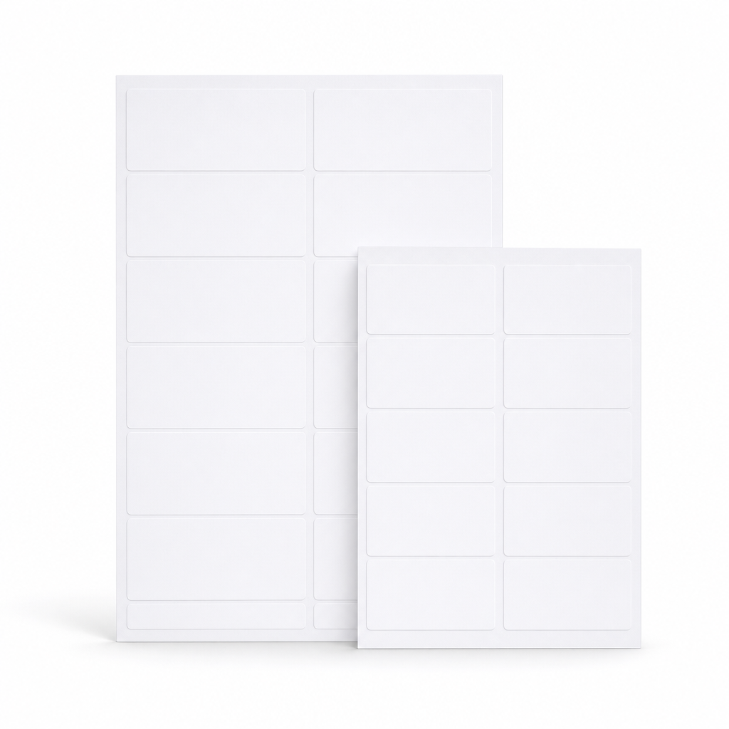 Multipurpose White Printer Labels on A4 and A5 Sheets