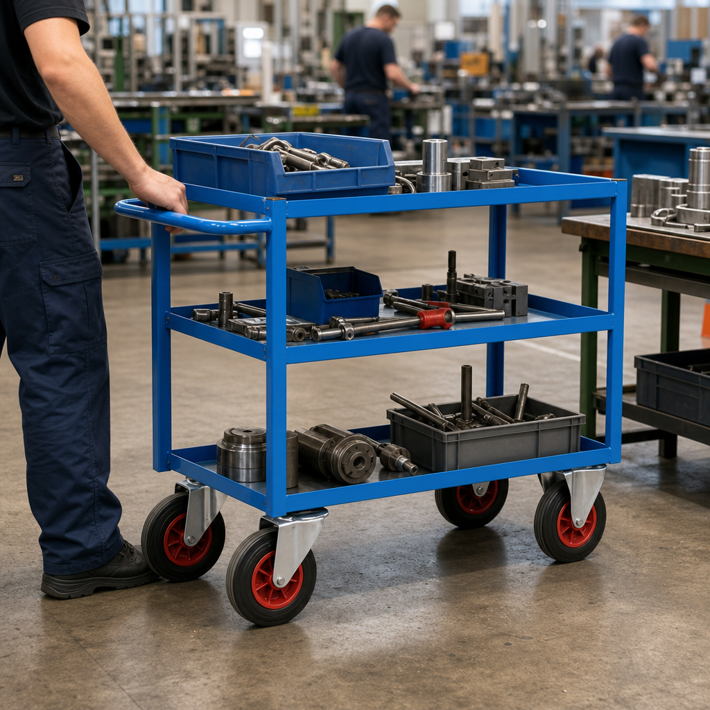 Narrow Tray Storage Trolleys
