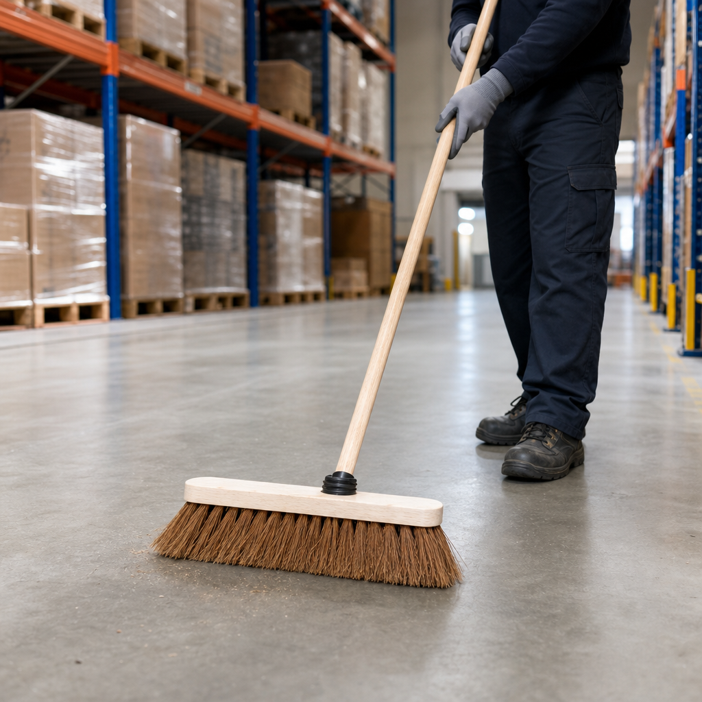 Natural Fibre Soft Bristle Cleaning Broom Head