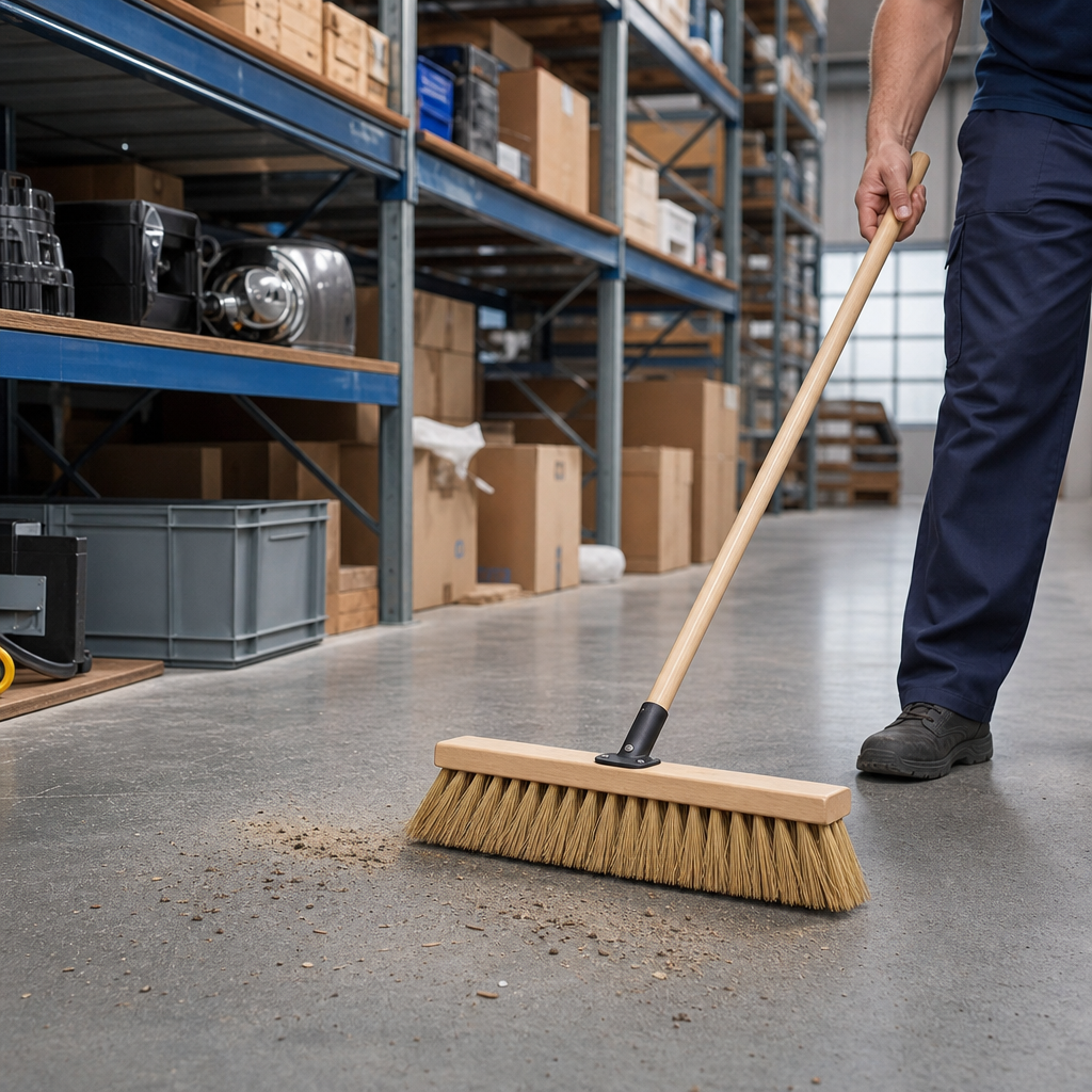Natural Fibre Soft Bristle Cleaning Broom Head