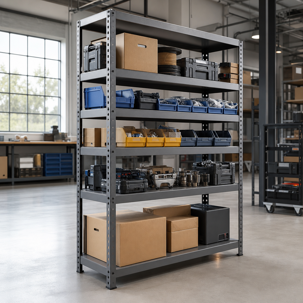 Office Bookcase with Shelves and Storage Boxes