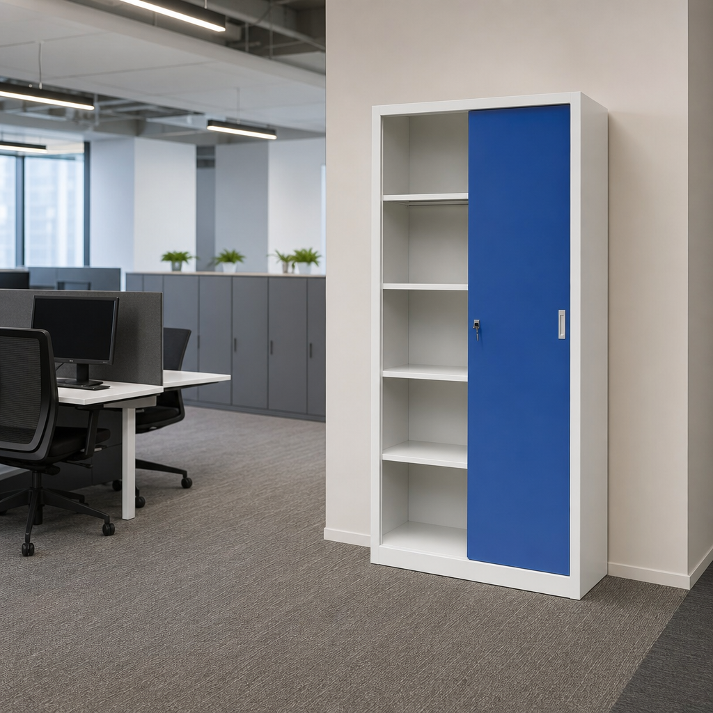 Office Storage Cupboard with 2 Sliding Doors 2x1m