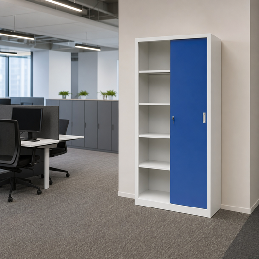 Office Storage Cupboard with 2 Sliding Doors 2x1m