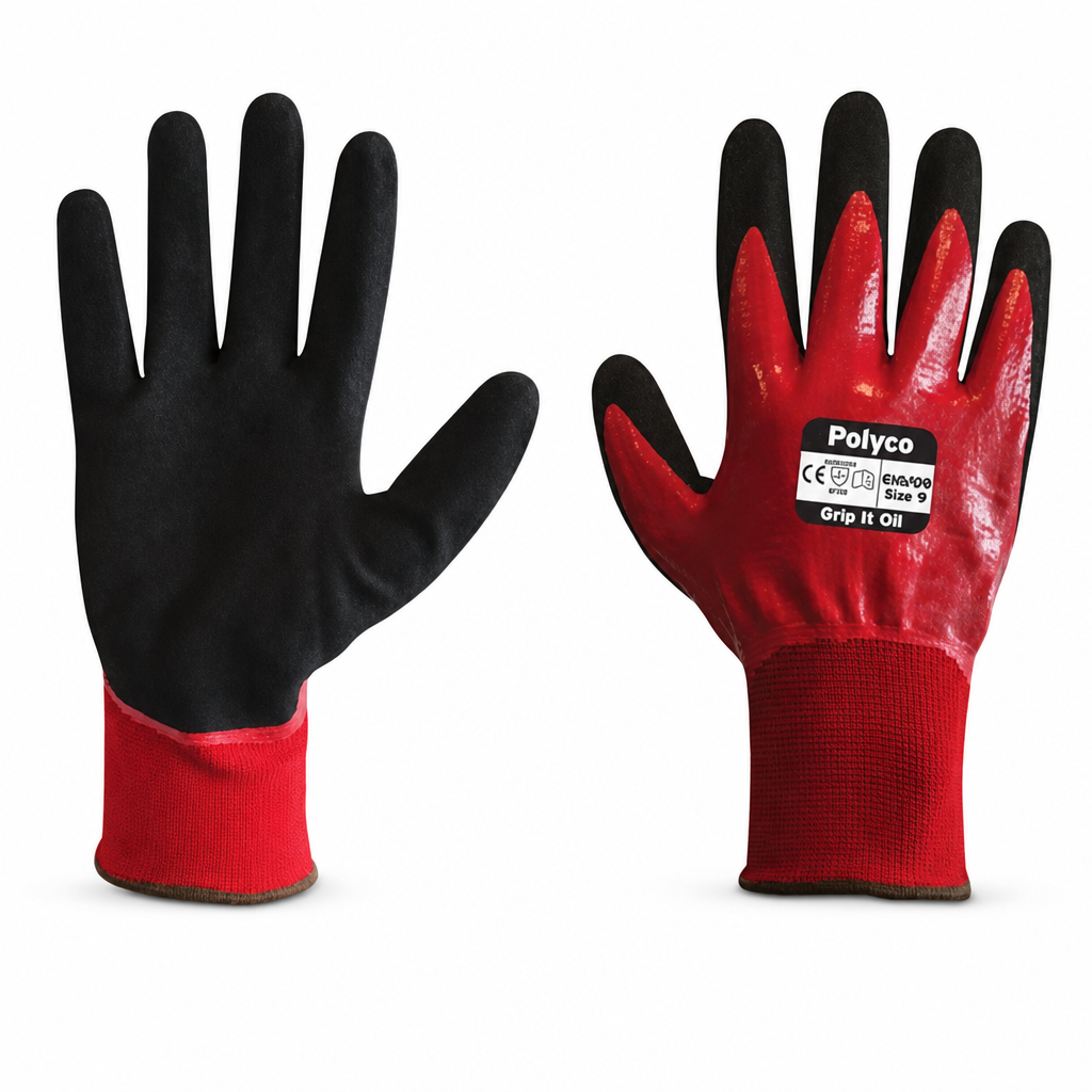 Oil Resistant Safety Gloves – Pack of 10
