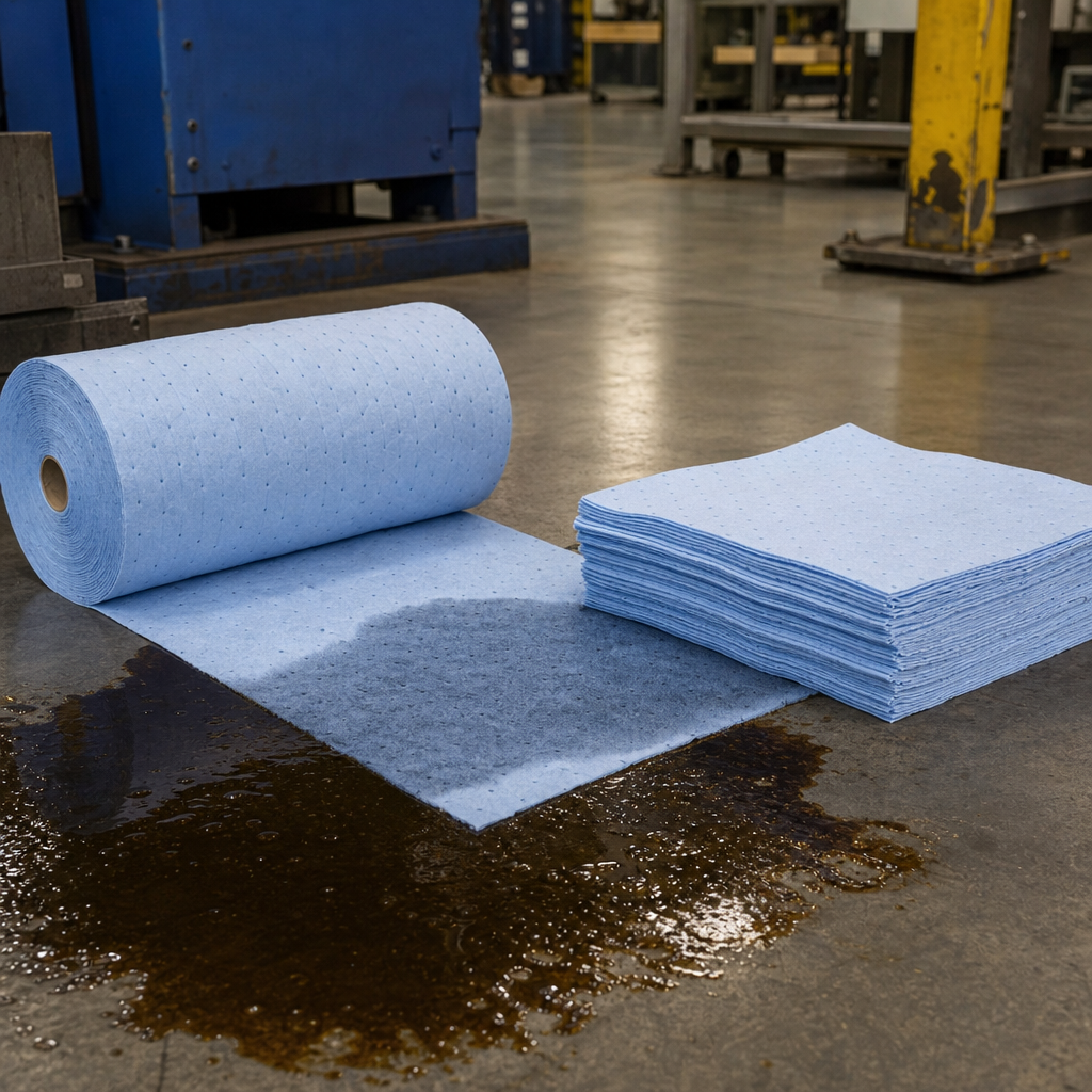 Oil Spill Absorbent Cloth Roll for Hydrocarbons