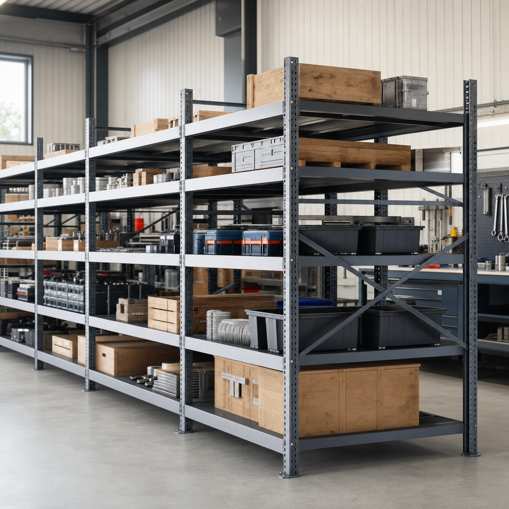 Open Back Steel Shelving Bay System