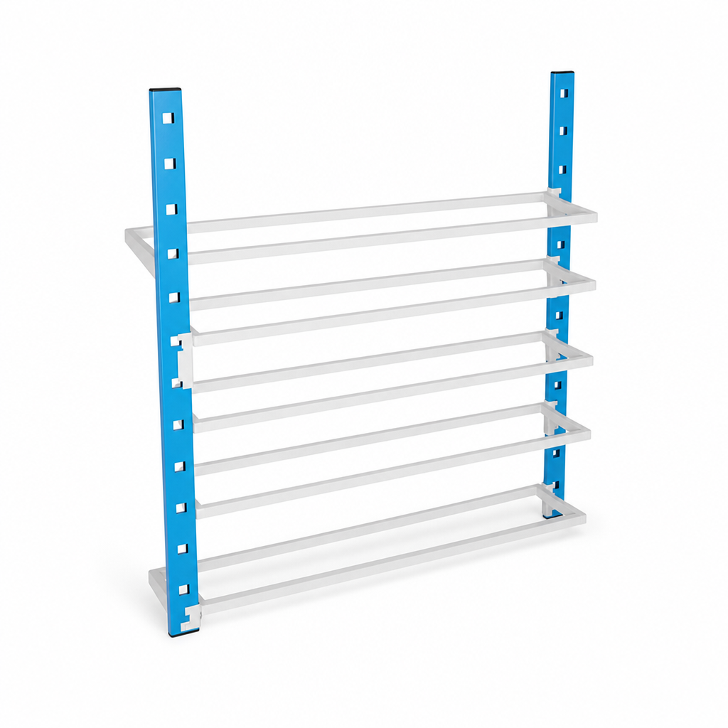 Open Steel Add-On Shelves for Tubular Shelving Bays