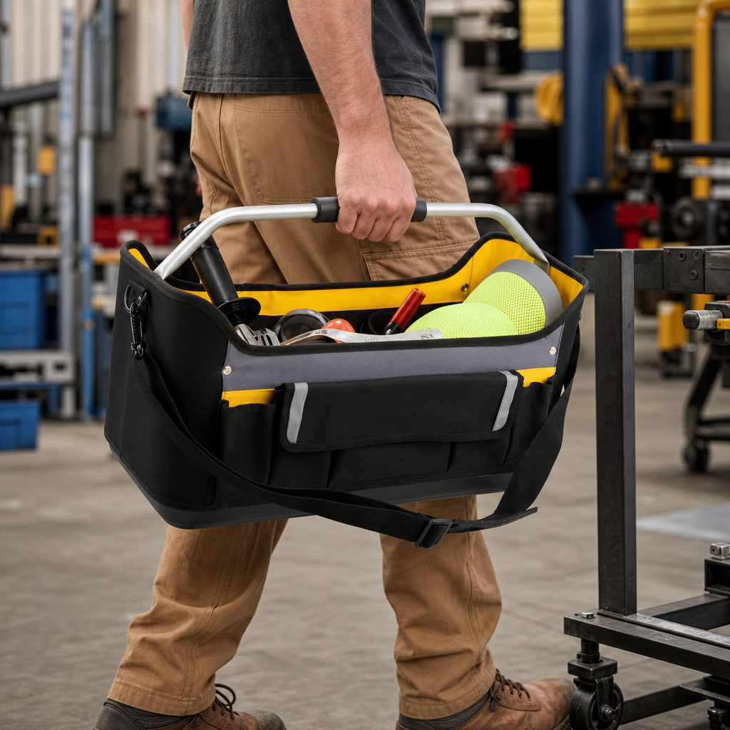 Open Tote Tool Bag with Carry Handle