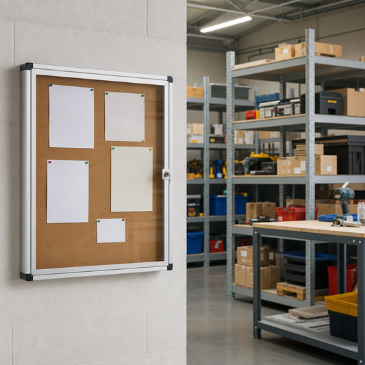 Outdoor Cork Notice Board with Plexiglass Lockable Door