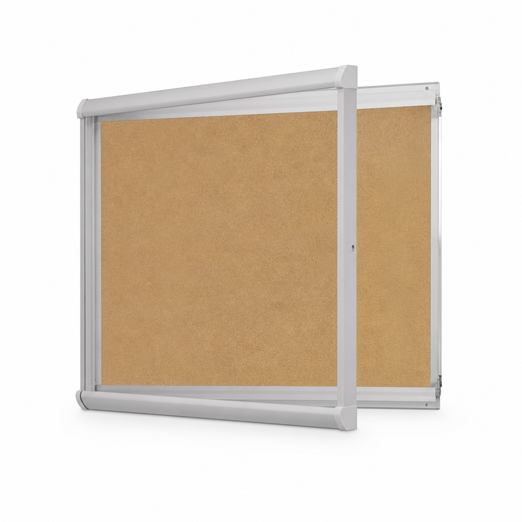 Outdoor Cork Notice Board with Plexiglass Lockable Door