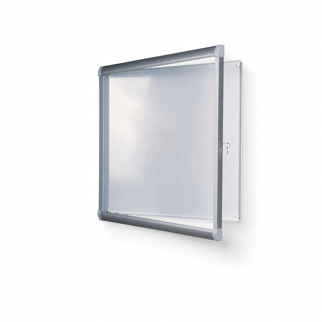 Outdoor Wall-Mounted Display Board with Hinged Lockable Door