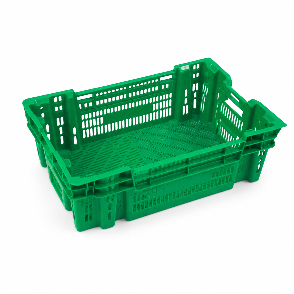 Pack of 10 Stack and Nest Food Grade Plastic Crates