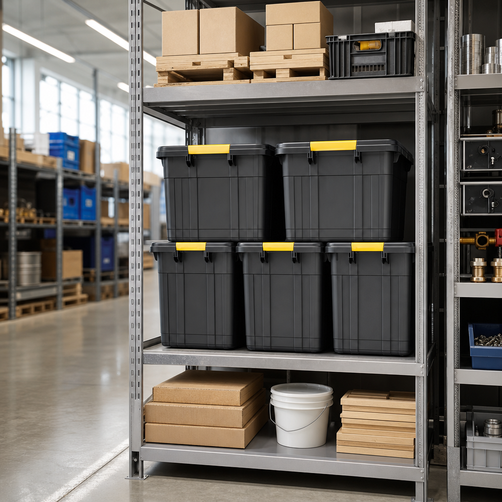 Pack of 5 Heavy Duty 50 Litre Storage Containers