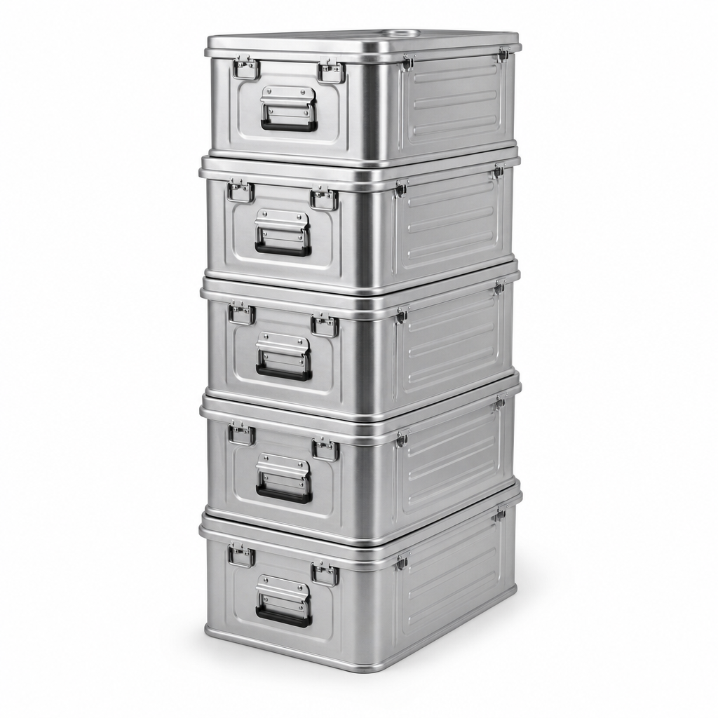 Pack of 5 Heavy Duty 50 Litre Storage Containers